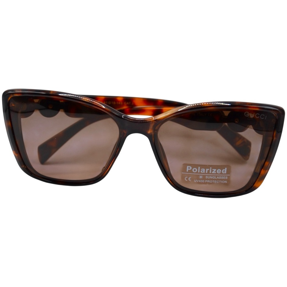 Gucci Women’s Sunglasses | Brown Tortoise Frame | Polarized Brown Lens | Italy - Picture 14 of 14